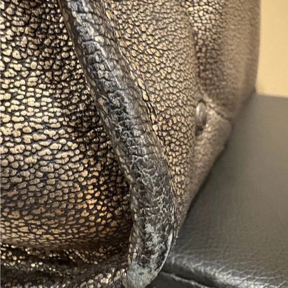 Coach Rhyder 33 Metallic Pebbled Leather Satchel Bag - Picture 4 of 9